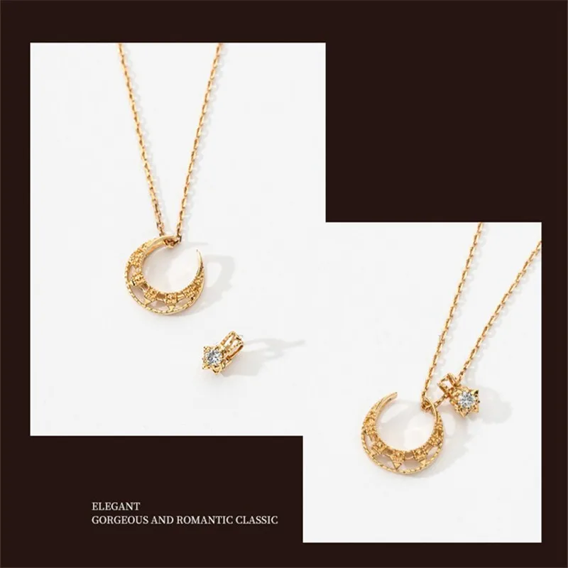 Liemjee Personality Fashion Party Punk Jewelry Hollow Moon Star Zircon Necklace For Women Feature Namour Charm Gift All Seasons
Liemjee Personality Fashion Party Punk Jewelry Hollow Moon Star Zircon Necklace For Women Feature Namour Charm Gift All Seasons