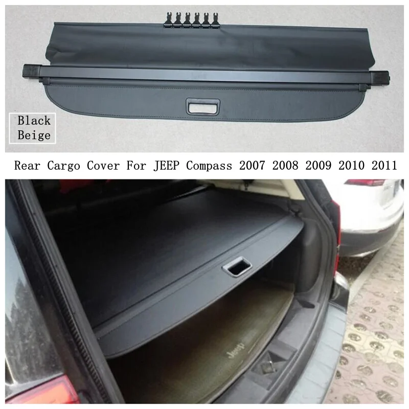 Rear Cargo Cover For JEEP Compass 2007-2011 Privacy Trunk Screen Security Shield Shade Black Beige High Quality Auto Accessories
Rear Cargo Cover For JEEP Compass 2007-2011 Privacy Trunk Screen Security Shield Shade Black Beige High Quality Auto Accessories