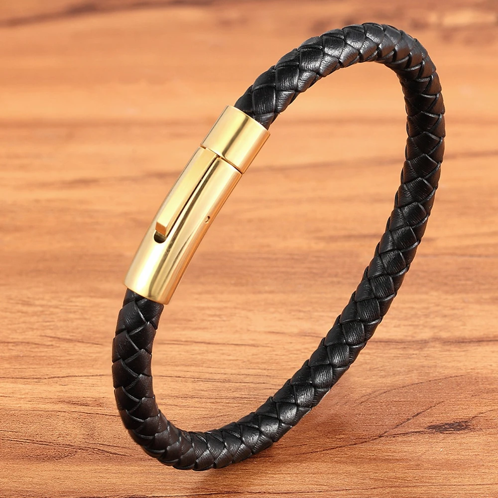 OL Style Multicolor Stainless Steel Button Simple Design Men's Leather Bracelet DIY & Custom Logo Birthday Valentine's Day Gift
OL Style Multicolor Stainless Steel Button Simple Design Men's Leather Bracelet DIY & Custom Logo Birthday Valentine's Day Gift