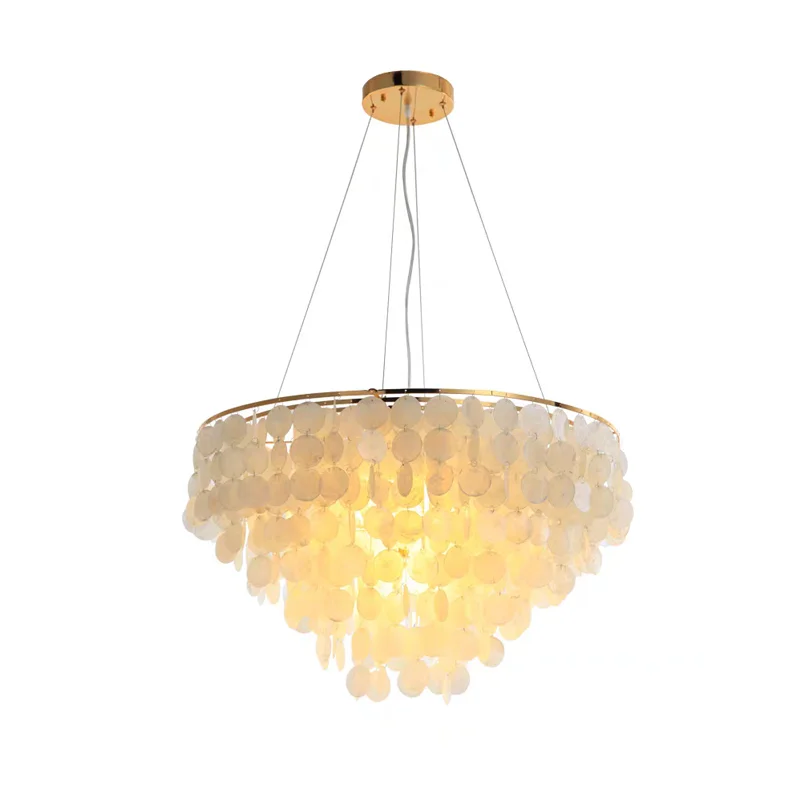 Shell Chandelier Gold Chrome Metal Living Room Restaurant Hanging Light Fixtures Hotel Hall Hanglamp Luminaire Suspension WF
Shell Chandelier Gold Chrome Metal Living Room Restaurant Hanging Light Fixtures Hotel Hall Hanglamp Luminaire Suspension WF