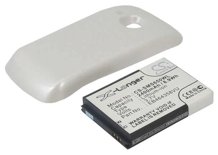 CS 2400mAh/8.88Wh battery for Samsung Galaxy Mini 2,GT-S6500,GT-S6500D,GT-S6500L,GT-S6500T EB464358VU,EB464358VUBSTD
CS 2400mAh/8.88Wh battery for Samsung Galaxy Mini 2,GT-S6500,GT-S6500D,GT-S6500L,GT-S6500T EB464358VU,EB464358VUBSTD