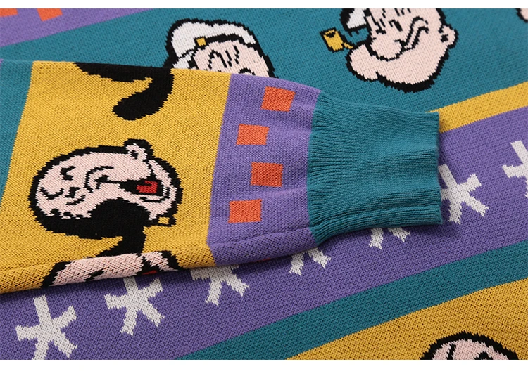 Institute of Japanese cartoon jacquard knits cute double color round collar of new fund of 2020 autumn winters pullovers loose w
Institute of Japanese cartoon jacquard knits cute double color round collar of new fund of 2020 autumn winters pullovers loose w