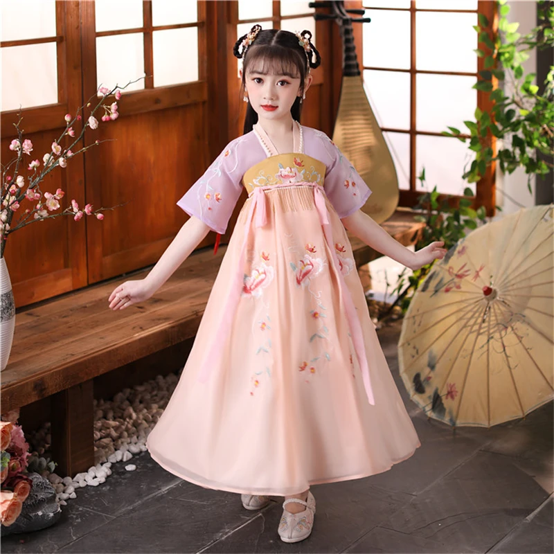 Традиционное платье Hanfu для косплея для девочек, традиционное китайское платье с вышивкой, детское сказочное платье, 2021
Традиционное платье Hanfu для косплея для девочек, традиционное китайское платье с вышивкой, детское сказочное платье, 2021