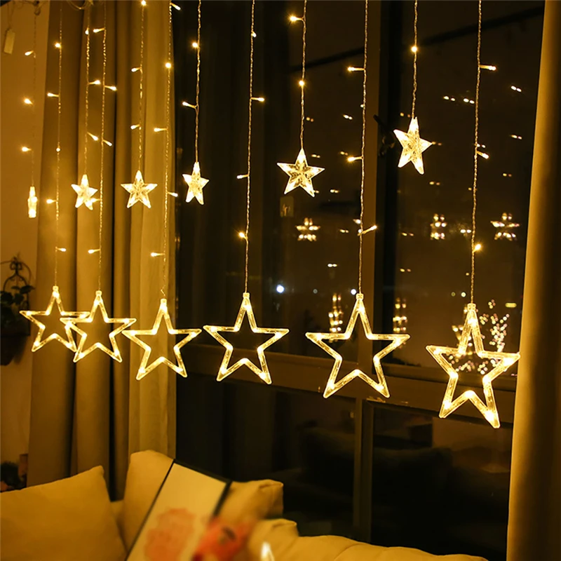 2.5m Star Moon Pendant LED Fairy String Light 8 Light Modes Flashing Lighting for Bedroom Garland Patio Home Decorations Lights
2.5m Star Moon Pendant LED Fairy String Light 8 Light Modes Flashing Lighting for Bedroom Garland Patio Home Decorations Lights