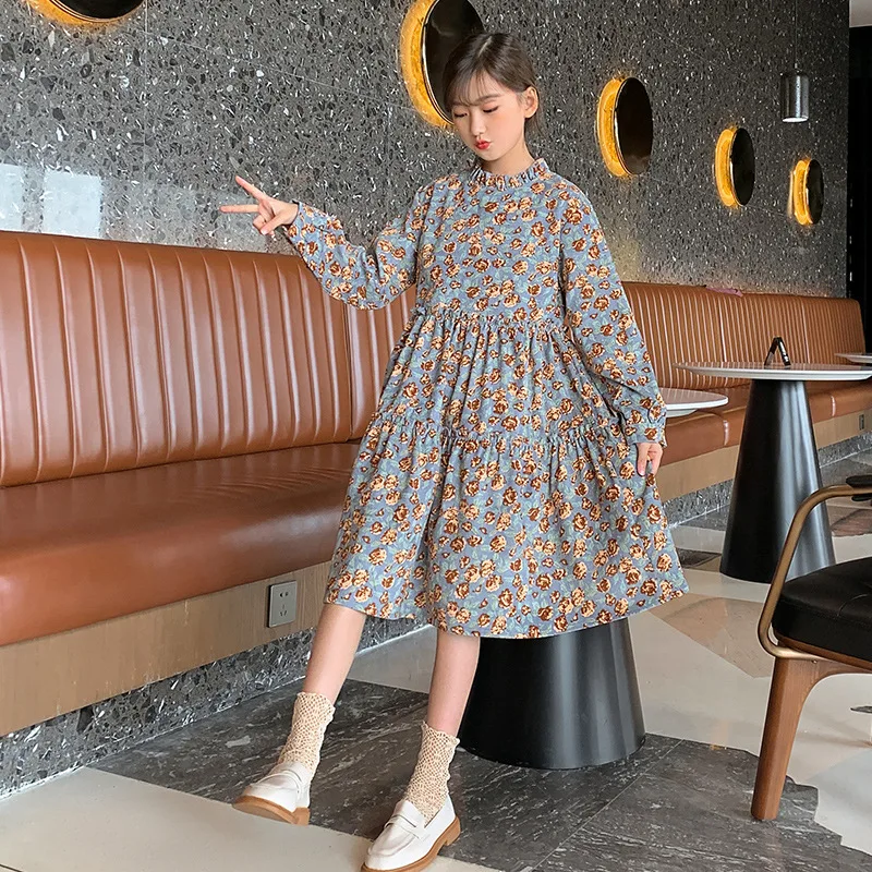2021Autumn Girl Dress Elegant Long Sleeve Floral Print Kids Dresses for Girls Princess Costume Children Clothing 4 6 8 10 12 14Y
2021Autumn Girl Dress Elegant Long Sleeve Floral Print Kids Dresses for Girls Princess Costume Children Clothing 4 6 8 10 12 14Y