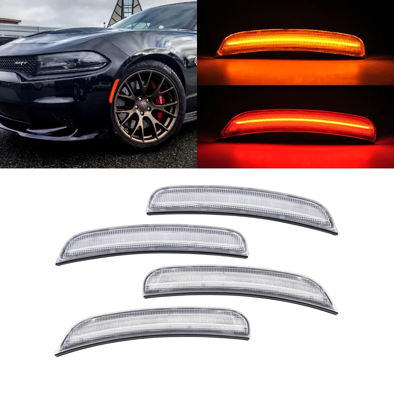 For Dodge Charger 2015-2019 Front Rear Amber Red Clear Lens Led Side Marker Lights Auto Turn Signal Indicators
For Dodge Charger 2015-2019 Front Rear Amber Red Clear Lens Led Side Marker Lights Auto Turn Signal Indicators