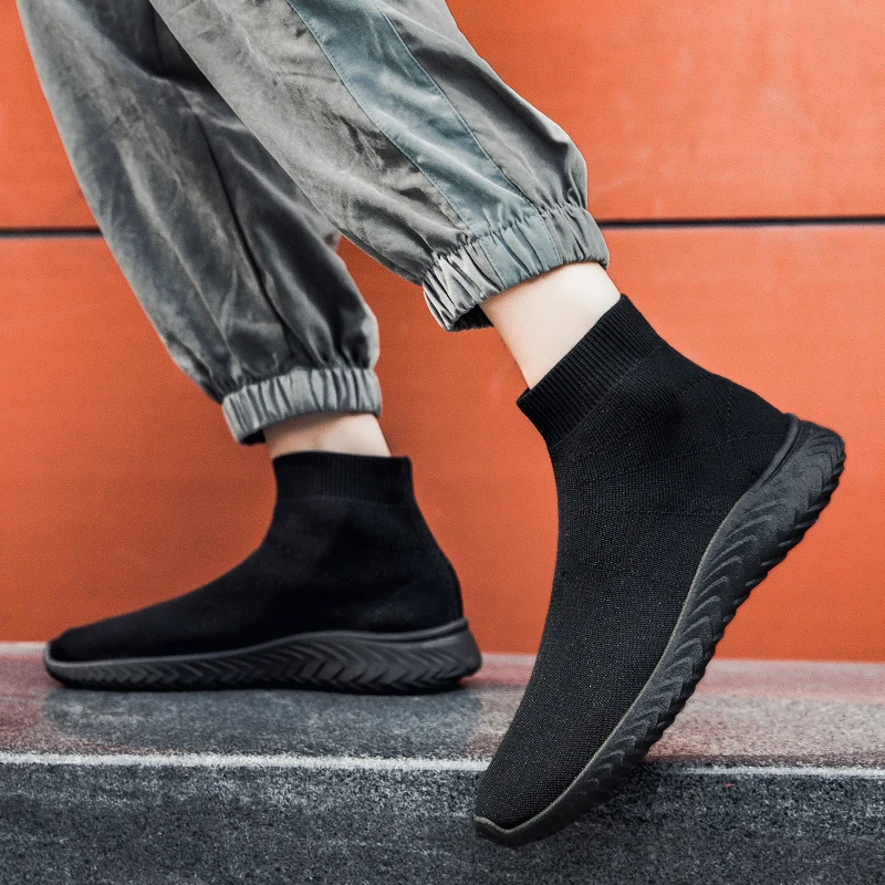 KATESEN 2021 New Men's High Top Sock Boots Fashion Casual Outdoor Non-slip Motorcycle Boots Comfortable Soft Flat Boots Big Size
KATESEN 2021 New Men's High Top Sock Boots Fashion Casual Outdoor Non-slip Motorcycle Boots Comfortable Soft Flat Boots Big Size