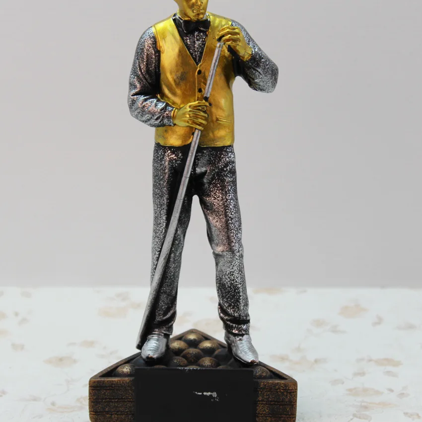 Gold and silver billiard figures trophy Sports resin toys and crafts ornaments toys
Gold and silver billiard figures trophy Sports resin toys and crafts ornaments toys
