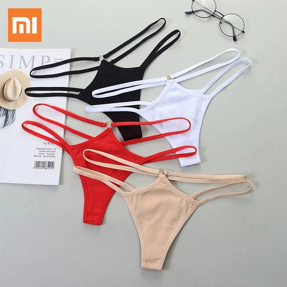 3pcs Xiaomi Mijia Thin Strap Hollow Panties Cotton Women Soft Lingerie Sexy G-String Low Rise Thong Breathable Female Underwear
3pcs Xiaomi Mijia Thin Strap Hollow Panties Cotton Women Soft Lingerie Sexy G-String Low Rise Thong Breathable Female Underwear