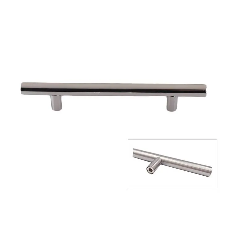 2 5 "-12 6" T бар с прямой ручкой ручки шкафа 10 мм нержавеющая сталь кухонная дверь