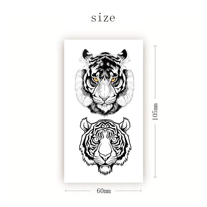 Waterproof Temporary Tattoo Stickers Black Tiger King Orange Eyes Cartoons Fake Tattoos Flash Tatoos Arm Body Art for Women Men
Waterproof Temporary Tattoo Stickers Black Tiger King Orange Eyes Cartoons Fake Tattoos Flash Tatoos Arm Body Art for Women Men