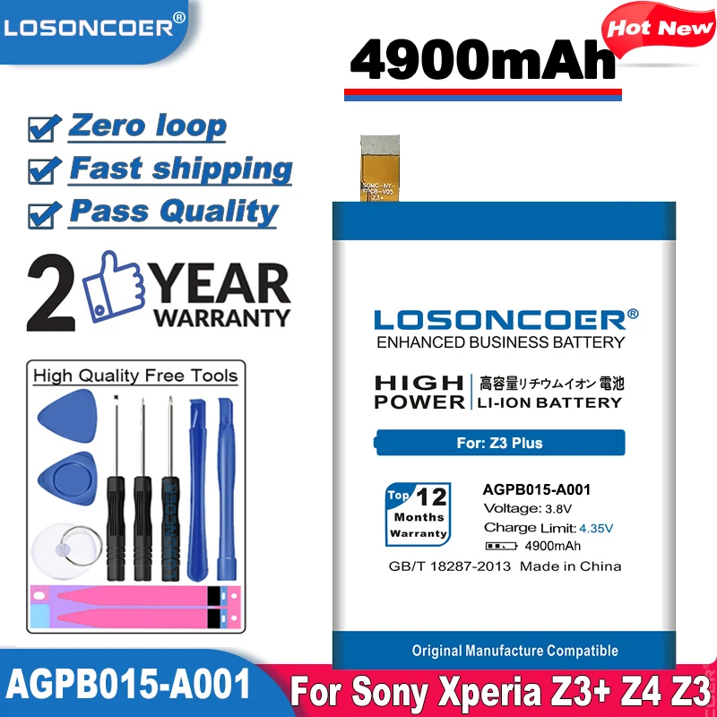 4900 мАч AGPB015 A001 Аккумулятор для телефона Sony Xperia Z3 + Z4 Neo SO 03G C5 Ultra Dual E5506 E5553 E5533 E5563 Plus