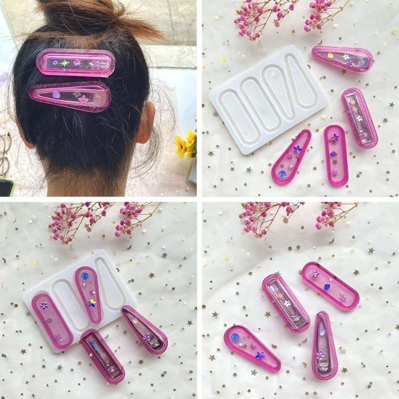 Quicksand Hairpin Epoxy Resin Mold Hair Clip Barrette Silicone Mould DIY Crafts Jewelry Casting Tool
Quicksand Hairpin Epoxy Resin Mold Hair Clip Barrette Silicone Mould DIY Crafts Jewelry Casting Tool