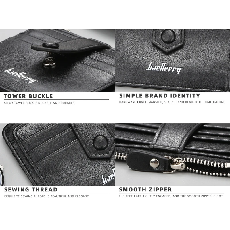 Fashion Men Slim PU Leather Wallet Zipper Coin Purse Credit Card Holder Business Change Pocket Case
Fashion Men Slim PU Leather Wallet Zipper Coin Purse Credit Card Holder Business Change Pocket Case