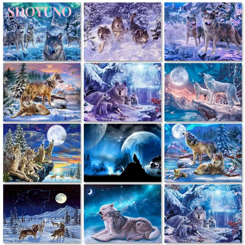 SDOYUNO DIY Painting By Numbers Kit Animal Wolf Painting Wall Art Picture Drawing Coloring By Numbers For Gift Home Decor
SDOYUNO DIY Painting By Numbers Kit Animal Wolf Painting Wall Art Picture Drawing Coloring By Numbers For Gift Home Decor