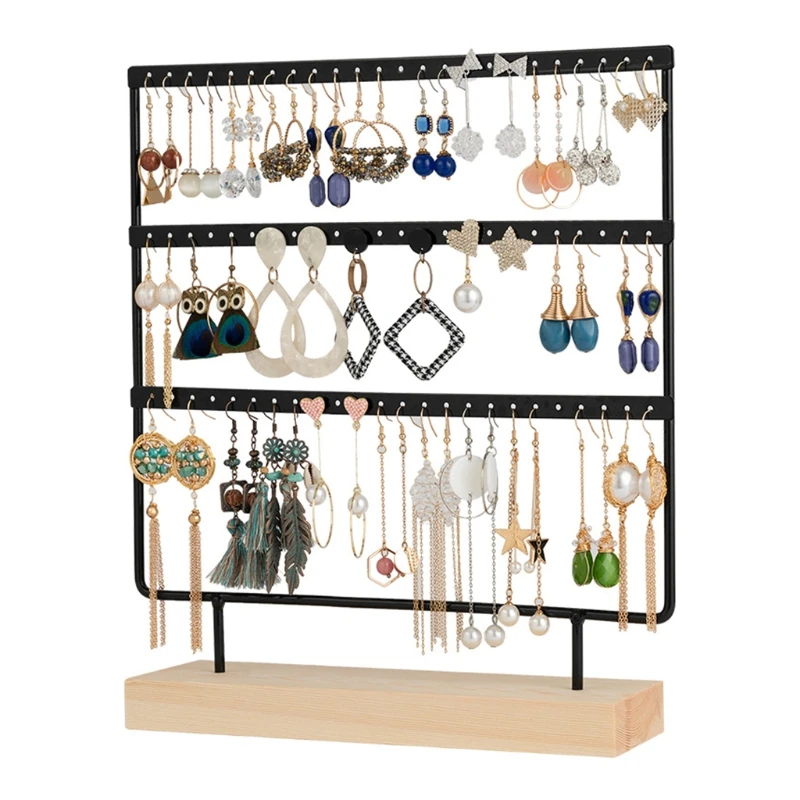 Three-layer Wrought Iron Earrings Display Solid Shelf Shape Earrings Rack Jewelry Showcase Display Stand
Three-layer Wrought Iron Earrings Display Solid Shelf Shape Earrings Rack Jewelry Showcase Display Stand