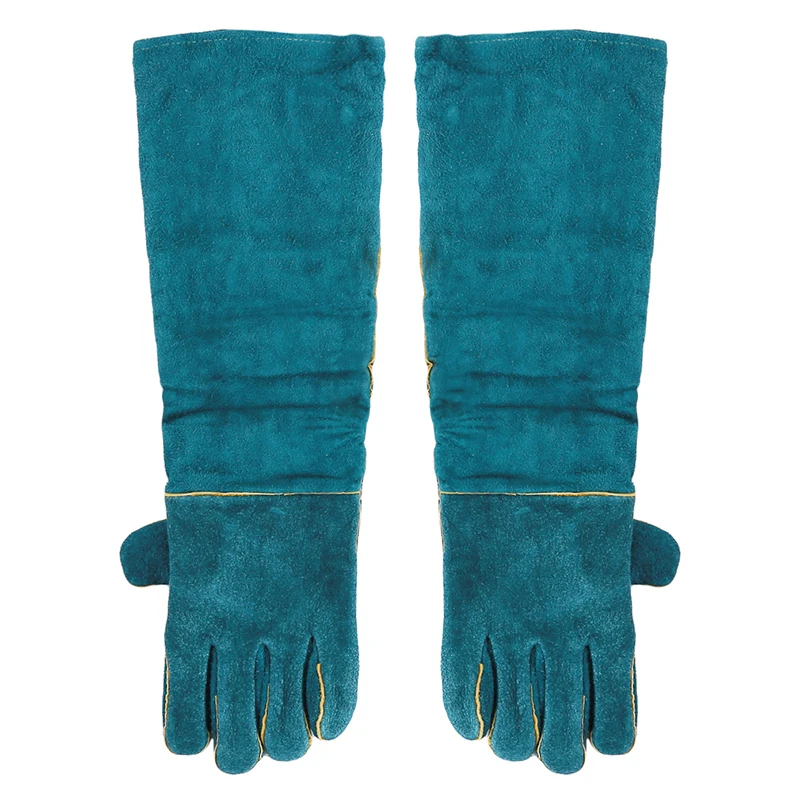 Hot Anti-fouling Safety Gloves For Catching Dog Cats Reptiles Animals Ultra Green Leather Pets Holding Protective Grooming Glove 
Hot Anti-fouling Safety Gloves For Catching Dog Cats Reptiles Animals Ultra Green Leather Pets Holding Protective Grooming Glove