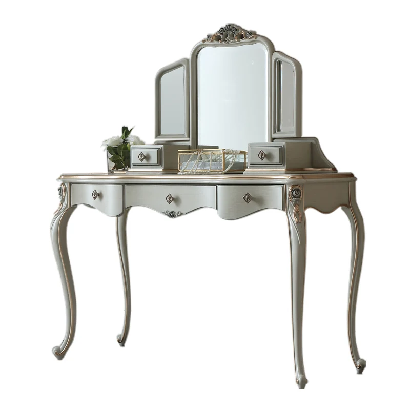 French light luxury solid wood dresser bedroom European retro storage dresser table and chair combination furniture
French light luxury solid wood dresser bedroom European retro storage dresser table and chair combination furniture