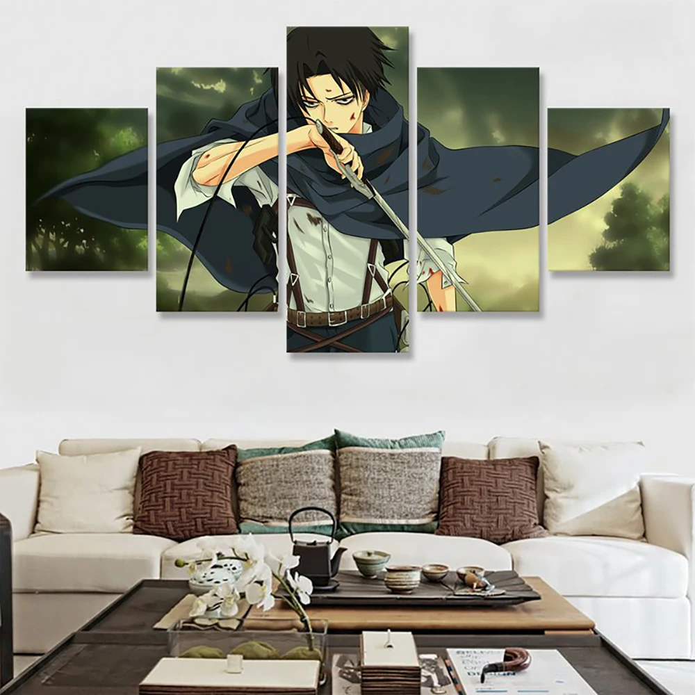 5 Pieces Wall Art Canvas Painting Attack On Titan Anime Character Poster Modern Living Room Bedroom Home Decoration Pictures
5 Pieces Wall Art Canvas Painting Attack On Titan Anime Character Poster Modern Living Room Bedroom Home Decoration Pictures