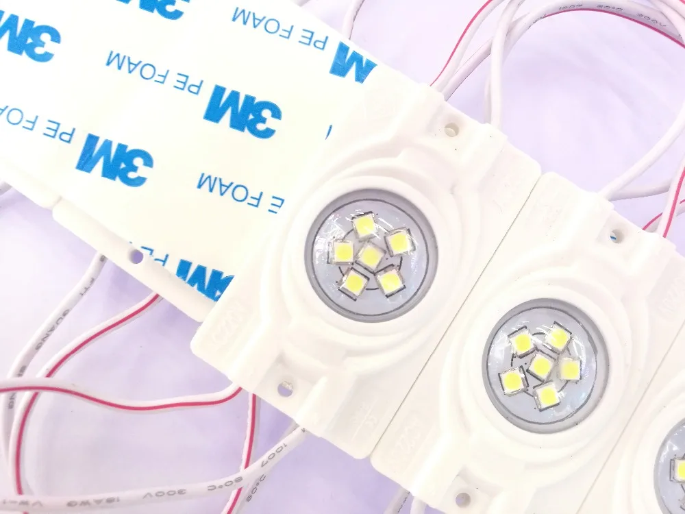 100 шт. AC110 220 В SMD 2835 Светодиодный модуль света 6LED 2 4 Вт/шт. водонепроницаемый для