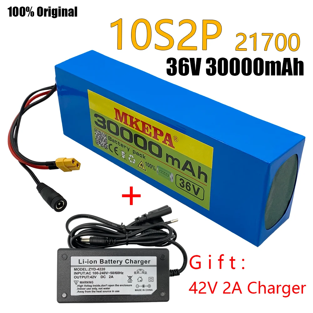 36V 30AH 21700 30000mah 10S2P Electric Bike Battery for electric bicycle scooter 36V Ebike Battery+42V 2A Charger
36V 30AH 21700 30000mah 10S2P Electric Bike Battery for electric bicycle scooter 36V Ebike Battery+42V 2A Charger