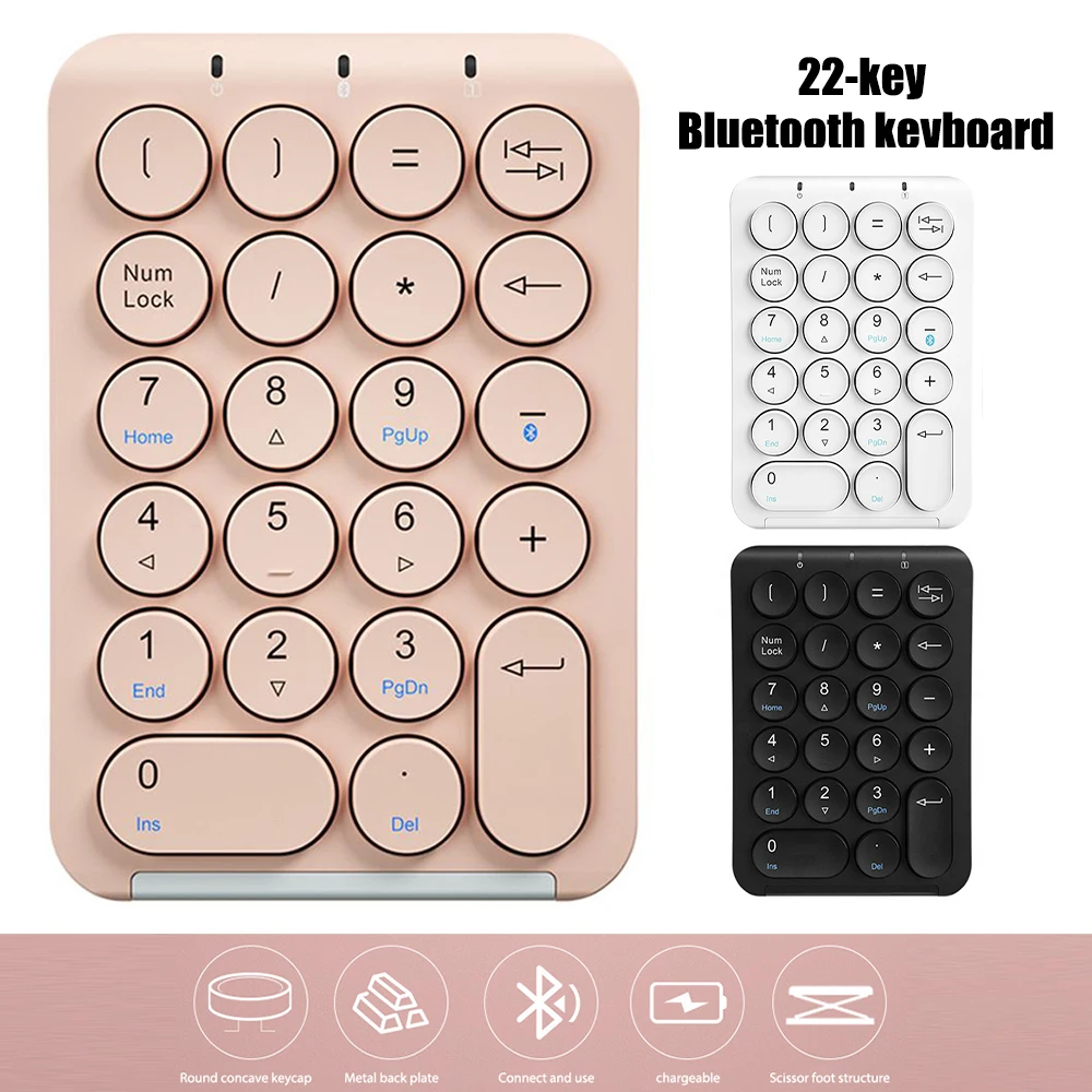Bluetooth Wireless Numeric Keypad 22 Keys Computer Mini Number Keyboard for PC Desktop Accounting Tasks Home Office
Bluetooth Wireless Numeric Keypad 22 Keys Computer Mini Number Keyboard for PC Desktop Accounting Tasks Home Office