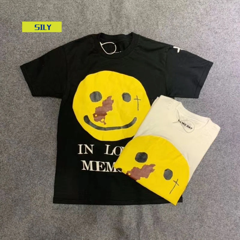 Casual Fashion Yams T Shirt Hip-Hop Foam Printing Smiley Face Top Tees Kanye WestT-shirt Men men clothing
Casual Fashion Yams T Shirt Hip-Hop Foam Printing Smiley Face Top Tees Kanye WestT-shirt Men men clothing
