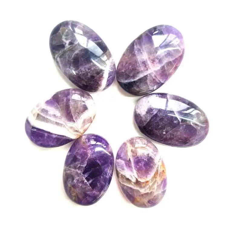 About 4.5cm,High-quality Natural Crystal Dream Amethyst Carving Flat oval Stone For Healing Decoration
About 4.5cm,High-quality Natural Crystal Dream Amethyst Carving Flat oval Stone For Healing Decoration