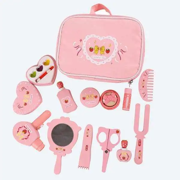 2 деревянные игрушки для салона красоты для девочек, набор для макияжа, 12 шт., набор для стрижки волос, подарок 
2 деревянные игрушки для салона красоты для девочек, набор для макияжа, 12 шт., набор для стрижки волос, подарок