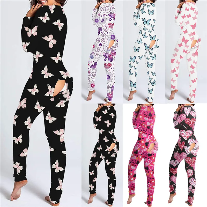 CHRONSTYLE Sexy Butterfly Print Bodycon Jumpsuit Long Sleeve Butt Flap Romper Women Sleepwear One Piece Nightwear Club Outfits
CHRONSTYLE Sexy Butterfly Print Bodycon Jumpsuit Long Sleeve Butt Flap Romper Women Sleepwear One Piece Nightwear Club Outfits