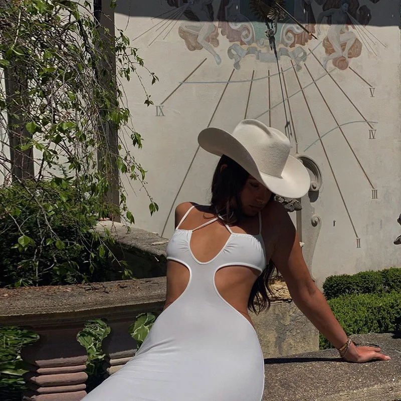Elegant Cut Out Sexy Halter Neck Backless White Midi Dress Women Sleeveless Night Club Party Dresses Summer 2021
Elegant Cut Out Sexy Halter Neck Backless White Midi Dress Women Sleeveless Night Club Party Dresses Summer 2021