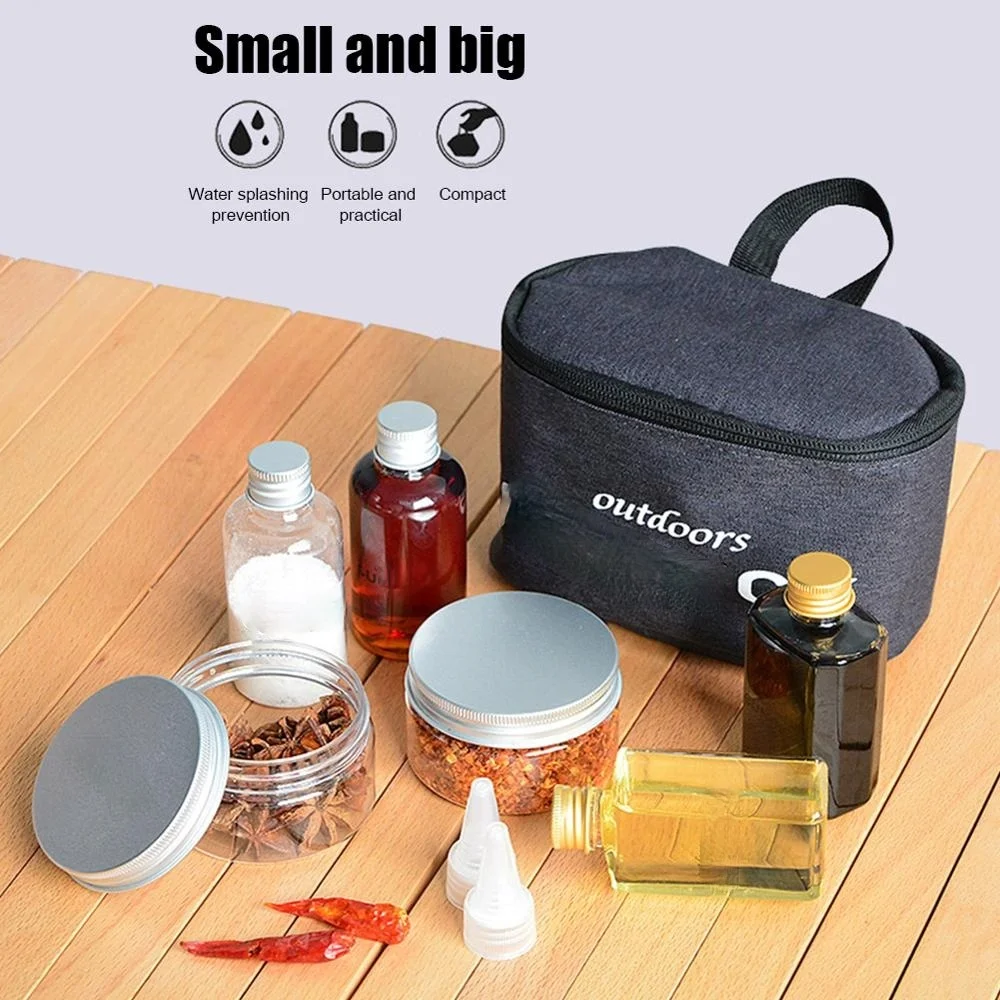 Super Practical Picnic Bag with 7pcs Seasoning Jar Pouch Camping Organizer Condiment Bottle Set for Camping Barbecue Picnic Tool
Super Practical Picnic Bag with 7pcs Seasoning Jar Pouch Camping Organizer Condiment Bottle Set for Camping Barbecue Picnic Tool