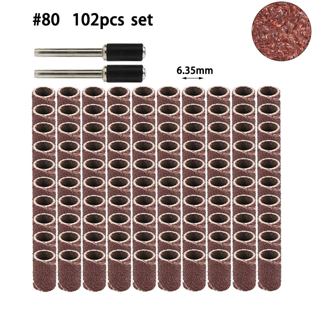 102pcs 80/100/120 Grit Sanding Drum Kit With 3.175mm Shank Sanding Mandrel Rotary Tools For Grinding Polishing Metal
102pcs 80/100/120 Grit Sanding Drum Kit With 3.175mm Shank Sanding Mandrel Rotary Tools For Grinding Polishing Metal