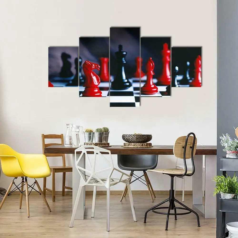 HD Prints Canvas Posters Home Decor 5 Pieces Paintings Wall Art Red and Black Chess Pictures Modular Living Room No Framed
HD Prints Canvas Posters Home Decor 5 Pieces Paintings Wall Art Red and Black Chess Pictures Modular Living Room No Framed