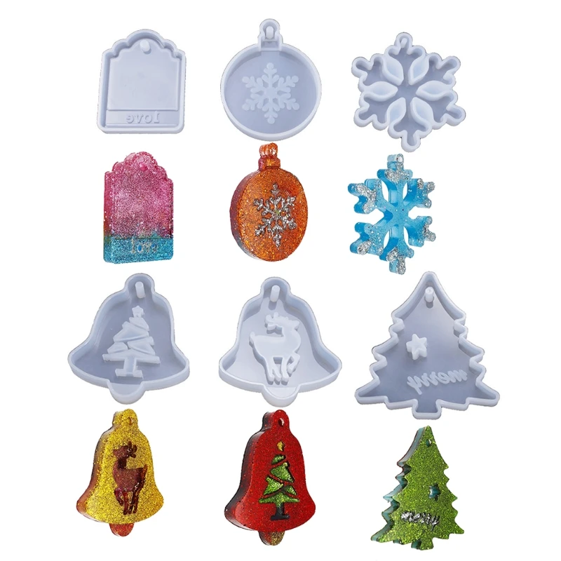 6 Pieces Christmas Theme Resin Molds, Pendant Decoration Molds with Hanging Hole, Including Bells, Elk, Christmastree, R
6 Pieces Christmas Theme Resin Molds, Pendant Decoration Molds with Hanging Hole, Including Bells, Elk, Christmastree, R