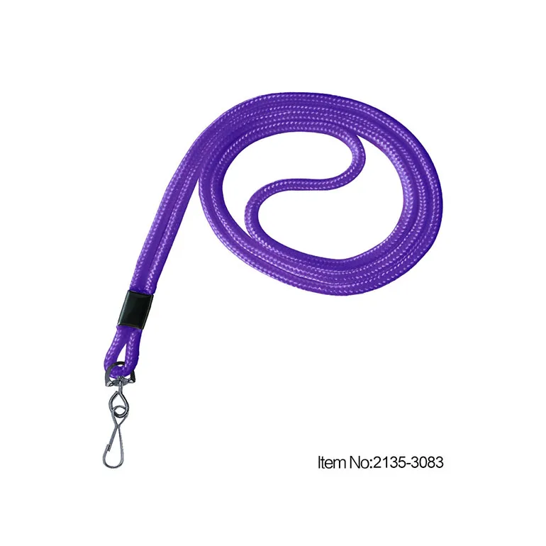 2135-3071 3mm (1.8) Round Polypropylene Lanyard with Black-oxidized Swivel Hook and Metal Crimp Finishing 
2135-3071 3mm (1.8) Round Polypropylene Lanyard with Black-oxidized Swivel Hook and Metal Crimp Finishing