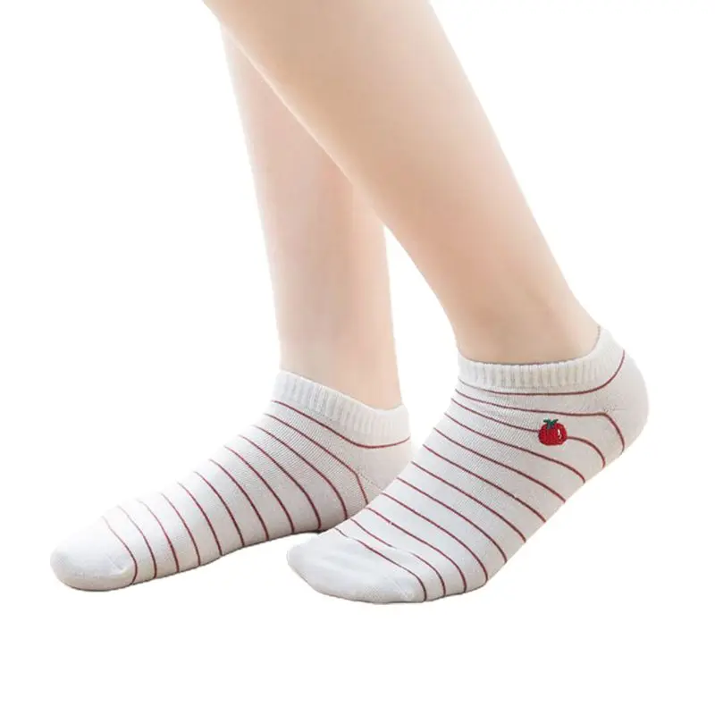 Women Cotton Boat Socks Stripes Cute Vegetable Fruit Embroidery Short Hosiery 875B
Women Cotton Boat Socks Stripes Cute Vegetable Fruit Embroidery Short Hosiery 875B