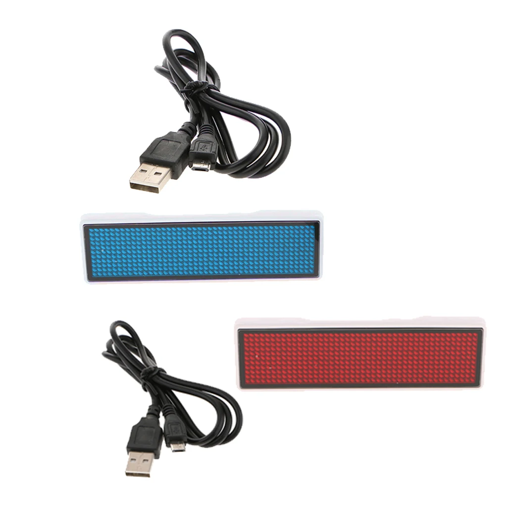 2 pieces LED Name Tag Business Badge Rechargeable Nametag Card for Restaurant Party Bar Luggage Bag Red+Blue
2 pieces LED Name Tag Business Badge Rechargeable Nametag Card for Restaurant Party Bar Luggage Bag Red+Blue