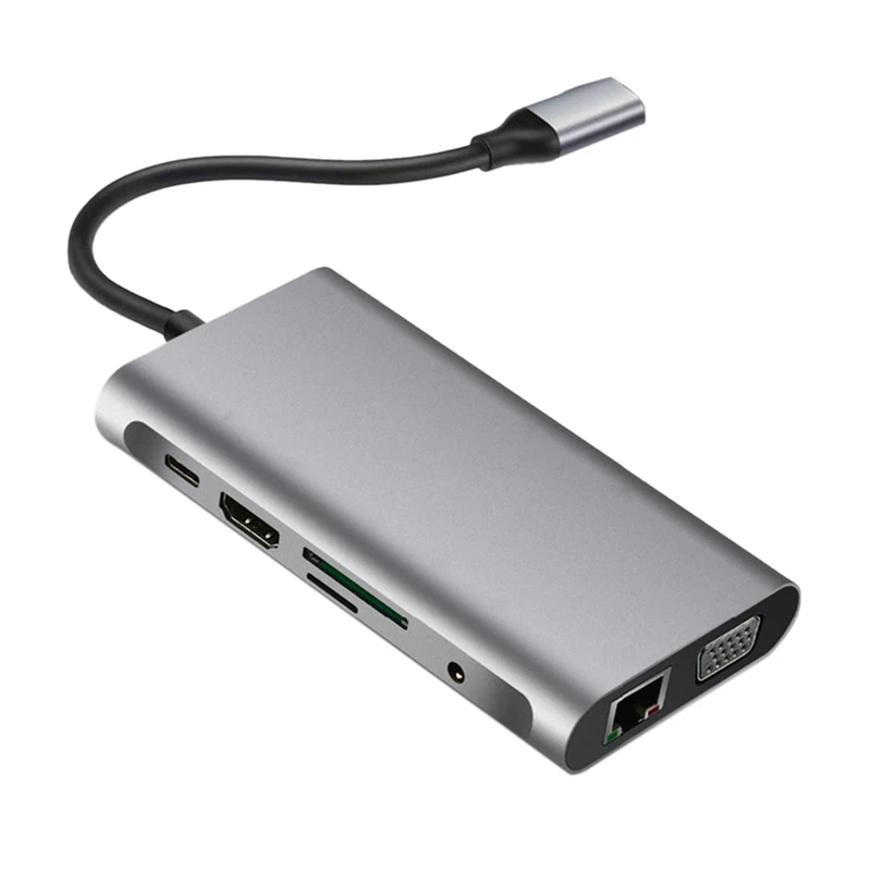 10 в 1 USB C HUB, многофункциональная док-станция, USB C Hub PD для быстрой зарядки, для ПК, ноутбука, телевизора и т. д.
10 в 1 USB C HUB, многофункциональная док-станция, USB C Hub PD для быстрой зарядки, для ПК, ноутбука, телевизора и т. д.