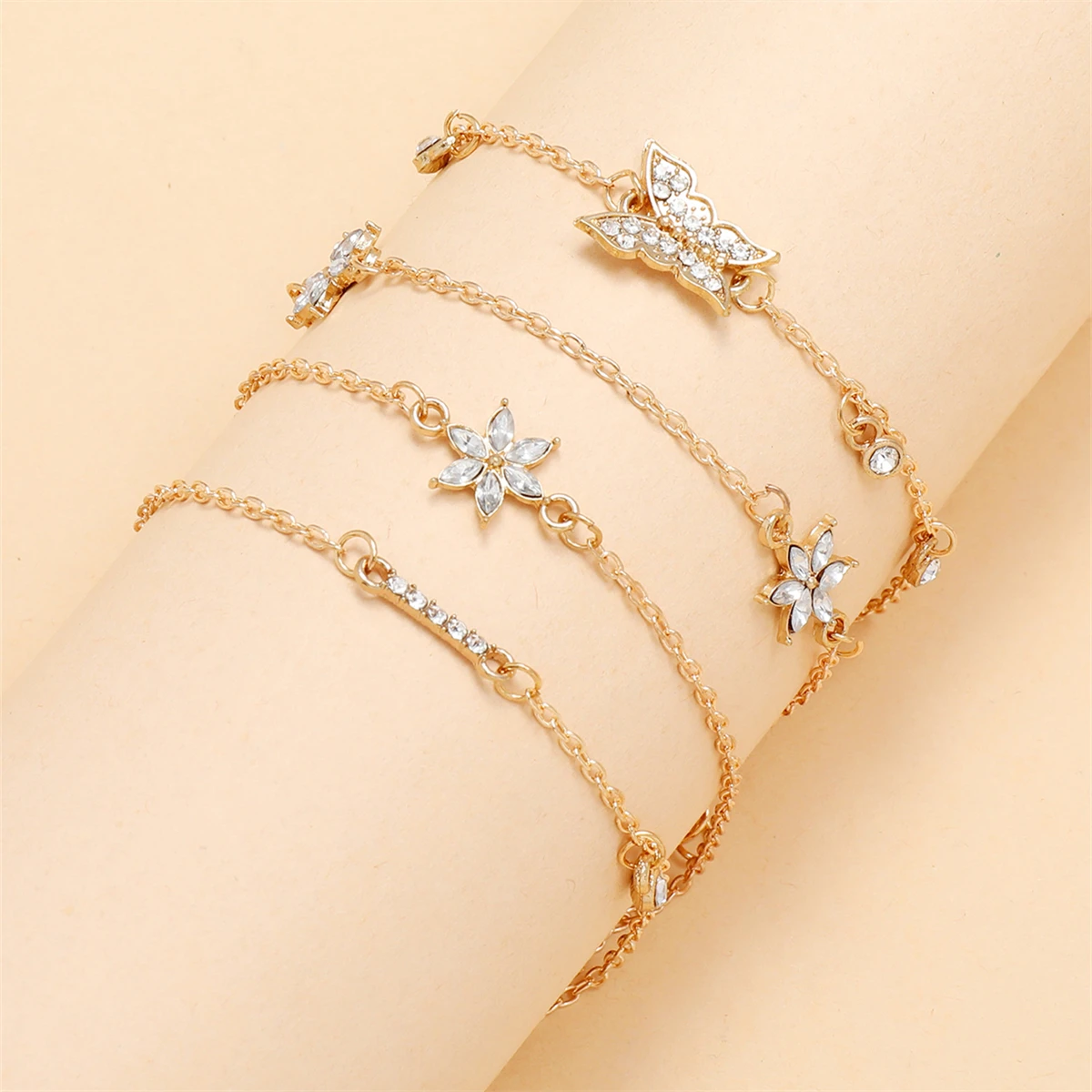 Trendy Butterfly Floret Bracelet Set Gold Geometric Bracelet 4 Piece Set Female Accessories pulseras mujer bracelet jewelri
Trendy Butterfly Floret Bracelet Set Gold Geometric Bracelet 4 Piece Set Female Accessories pulseras mujer bracelet jewelri
