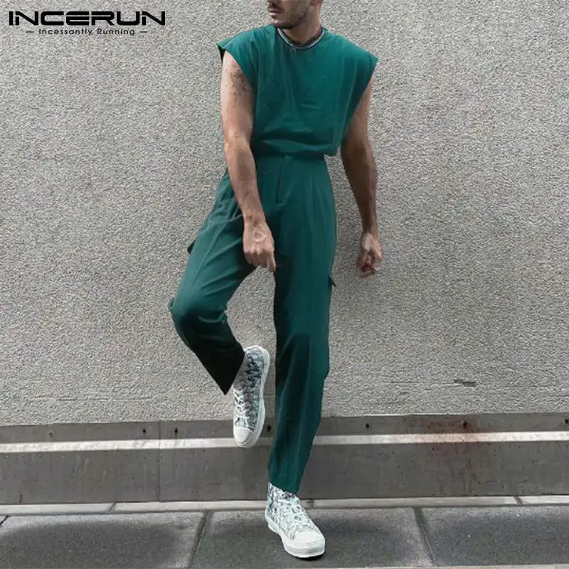 Fashion Men Sets Solid Color O Neck Sleeveless Tank Tops Button Pants Streetwear Two Pieces Sets 2021 Men Suits S-5XL INCERUN
Fashion Men Sets Solid Color O Neck Sleeveless Tank Tops Button Pants Streetwear Two Pieces Sets 2021 Men Suits S-5XL INCERUN