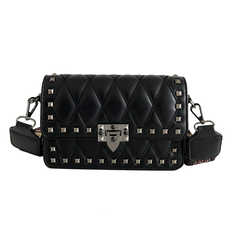Crossbody Rivet Square bag 2021 Fashion New High-quality PU Leather Women's Designer Handbag Lattice Shoulder Messenger Bag 
Crossbody Rivet Square bag 2021 Fashion New High-quality PU Leather Women's Designer Handbag Lattice Shoulder Messenger Bag