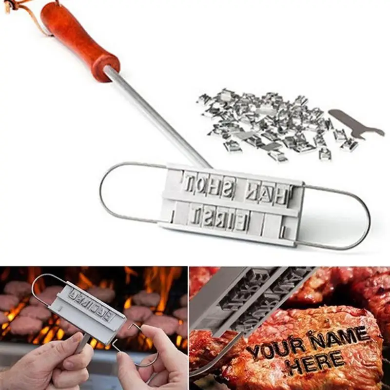 Creative BBQ Barbecue Branding Iron Signature Name Marking Stamp Tool Fire Brand Barbecue Brand Letters Seal Fire Mark Tool
Creative BBQ Barbecue Branding Iron Signature Name Marking Stamp Tool Fire Brand Barbecue Brand Letters Seal Fire Mark Tool