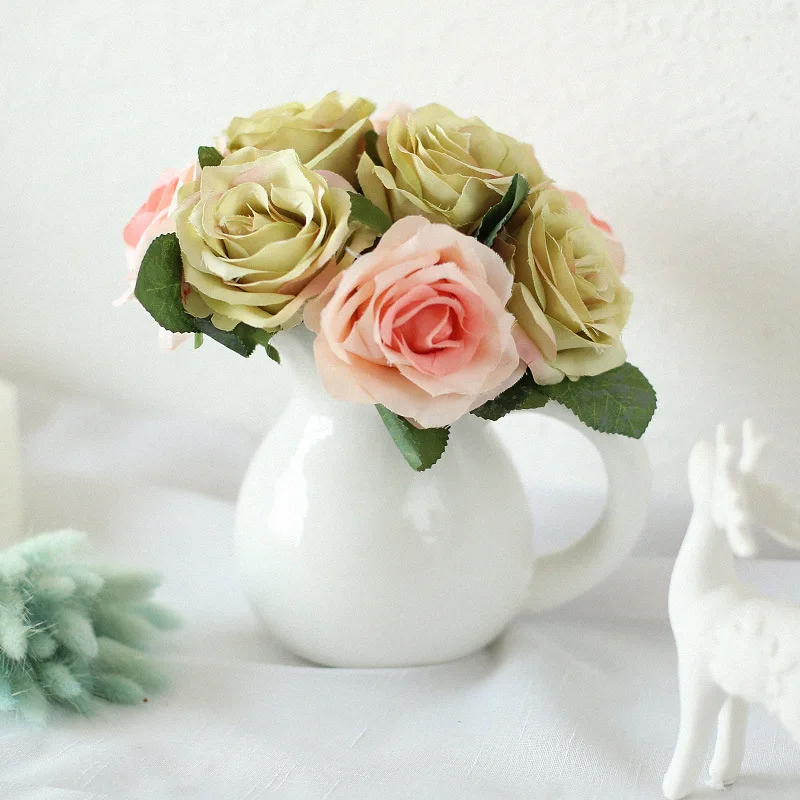 Artificial Rose Bouquets with Ceramics Vase Fake Silk Rose Flowers Decoration for Table Home Office Wedding Decor
Artificial Rose Bouquets with Ceramics Vase Fake Silk Rose Flowers Decoration for Table Home Office Wedding Decor