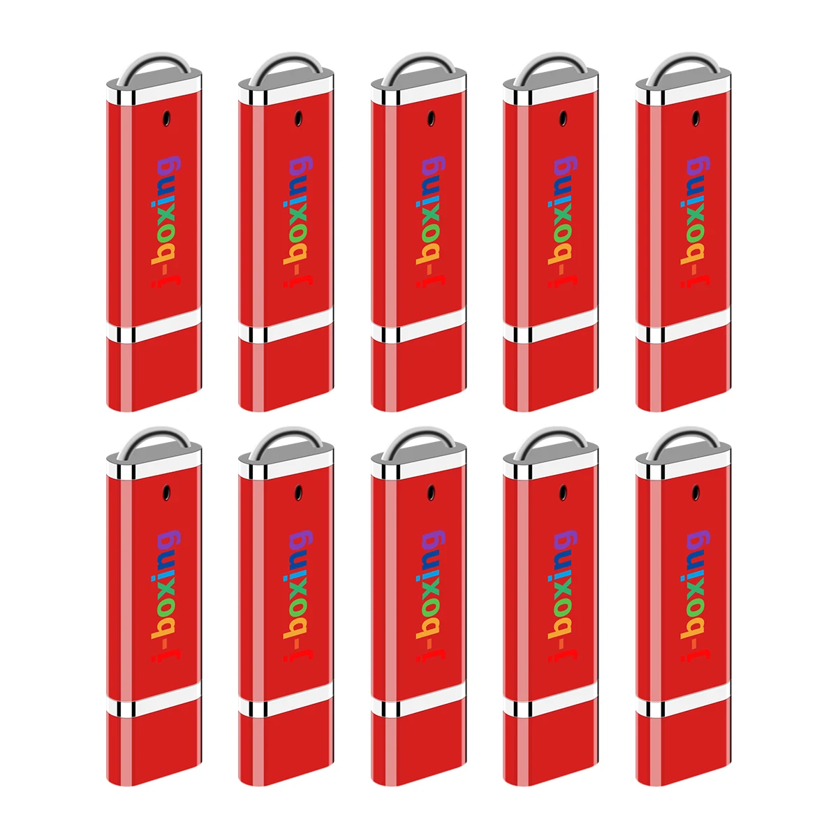

J-boxing 10PCS 1GB USB Flash Drives Bulk 2GB Lighter Design USB Memory Stick 4GB 8GB Pendrives 16GB 32GB Thumb Drive Storage Red