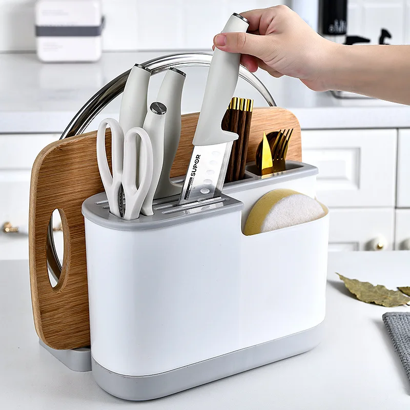 Multifunctional Kitchen Organizer Integrated Knife Cutlery Storage Rack Tableware Pot Cover Rest Drain Shelf Kitchen Accessories
Multifunctional Kitchen Organizer Integrated Knife Cutlery Storage Rack Tableware Pot Cover Rest Drain Shelf Kitchen Accessories