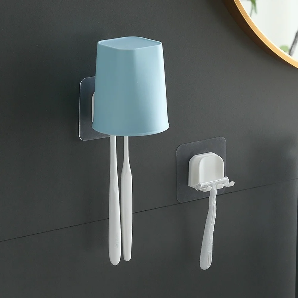 Wall-mounted Drain Toothbrush Holder Set Space-saving Toothbrush Razor Cup Storage Racks Household Bathroom Accessories
Wall-mounted Drain Toothbrush Holder Set Space-saving Toothbrush Razor Cup Storage Racks Household Bathroom Accessories