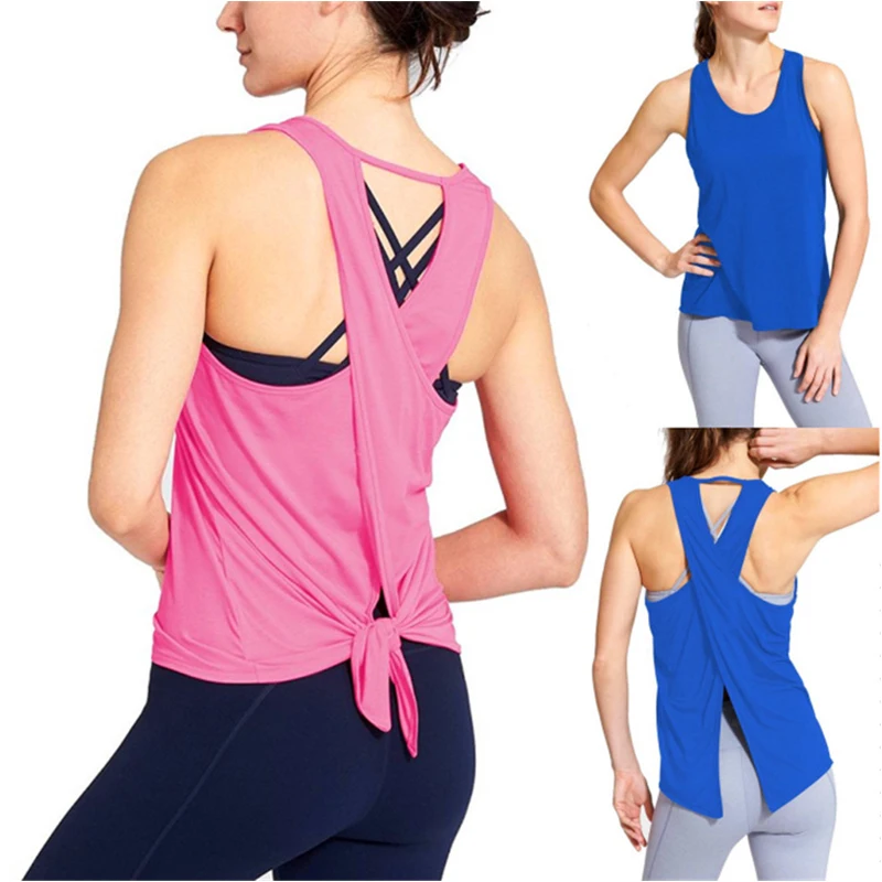 Loose and quick-drying yoga clothes ladies sports running T-shirt tops sleeveless beautiful back sexy vest fitness clothes 2020
Loose and quick-drying yoga clothes ladies sports running T-shirt tops sleeveless beautiful back sexy vest fitness clothes 2020