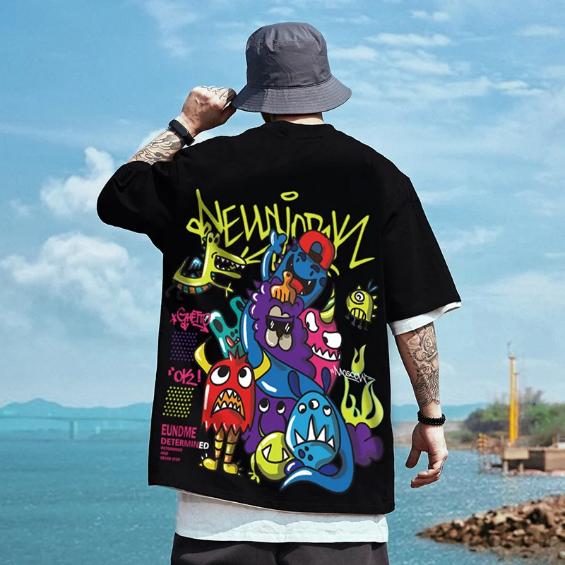 S-7XL 2021 Summer oversized Men T-shirt Loose Fashion Short Sleeve Cotton Tshirt For Men T Shirt Plus Size Youth Men Clothing
S-7XL 2021 Summer oversized Men T-shirt Loose Fashion Short Sleeve Cotton Tshirt For Men T Shirt Plus Size Youth Men Clothing