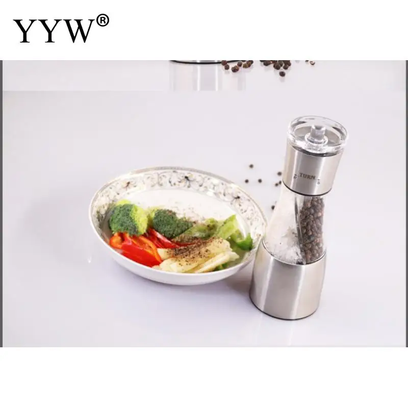 1pcs Fashion Stainless Steel Mill Glass Body Spice Salt And Pepper Grinder Kitchen Accessories Cooking Tool Portable
1pcs Fashion Stainless Steel Mill Glass Body Spice Salt And Pepper Grinder Kitchen Accessories Cooking Tool Portable